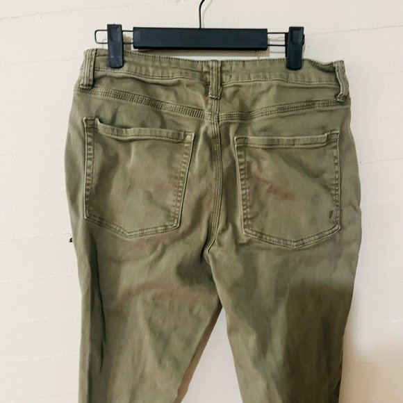 Joie Park Cargo Skinny Pants in Fatigue SZ 12 Olive Green - Picture 6 of 11